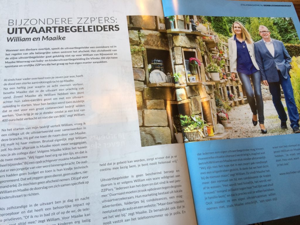 ZTalks Magazine Uitvaartbegeleiders spread
