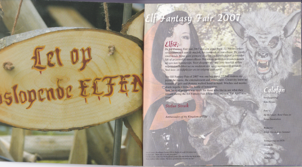 booklet Elf Fantasy Fair 2007 first page