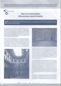 Kelten nummer 42 artikel Mijn favoriete plaats: Kilmainham Gaol in Dublin door Kim Somberg artikelen