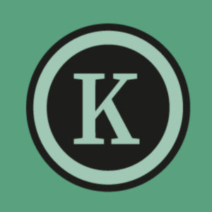 Kim Somberg: Tekst en Redactie logo K dark green large
