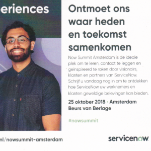 ServiceNow Now Summit Amsterdam kaart vierkant