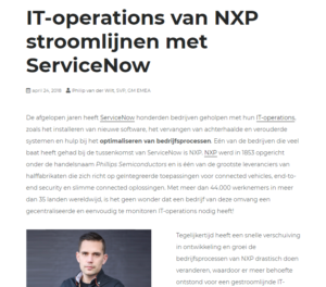 ServiceNow blog over NXP